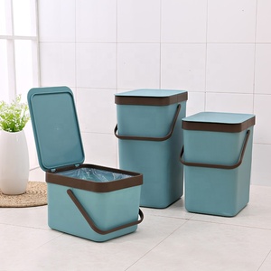 Kworld Eco-friendly Customized Rectangular Compost <strong>Bin</strong> <strong>with</strong> <strong>Handle</strong> Lid Home Hotel Smart Automatic <strong>Garbage</strong> <strong>Bin</strong> Kitchen Bathroom