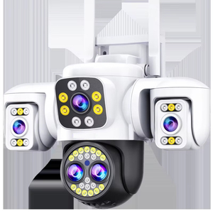 HD 360องศากลางแจ้ง PTZ กล้องเฝ้าระวังไร้สายมองเห็นกลางคืนสองทางเสียง10x ซูมสามหน้าจอ1ปีเซ็นเซอร์ CMOS - Product Image 1