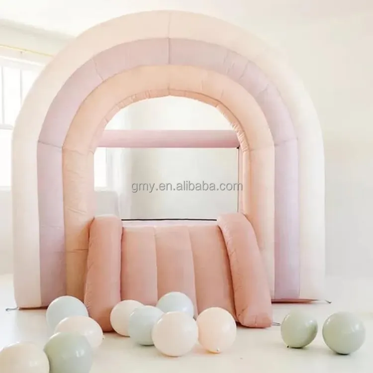 Maison gonflable Pastel arc-en-ciel, nouveau Design, maison gonflable pour la location de fête