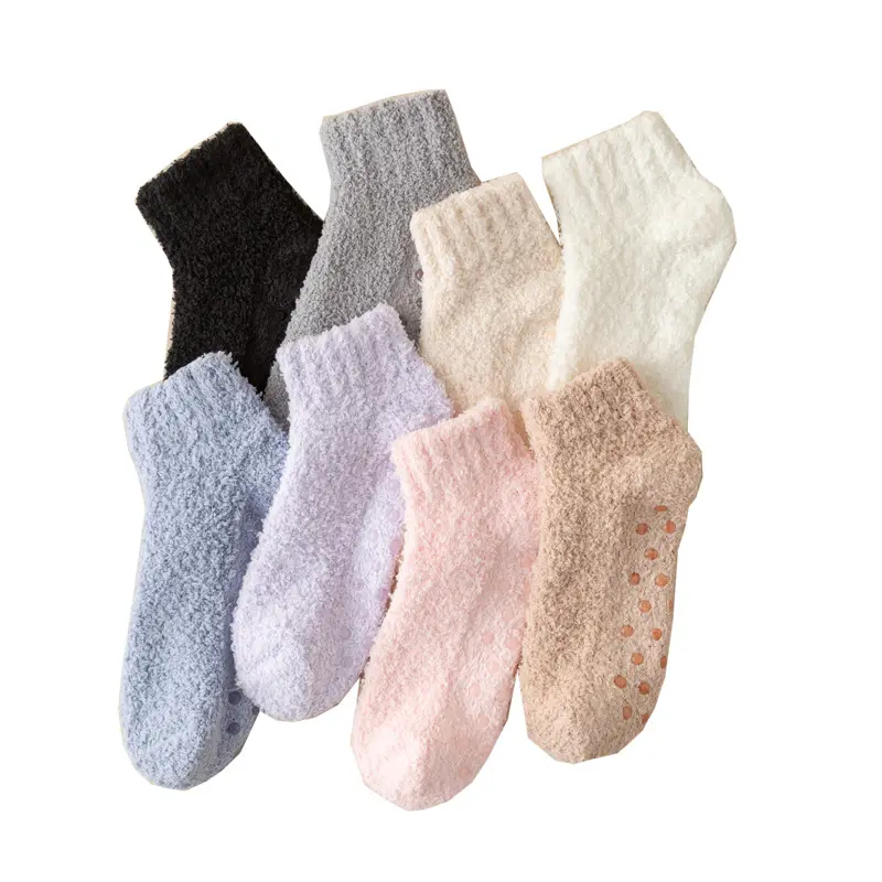 Chaussettes d'hiver chauffantes en laine éponge, confortables et thermiques en cachemire pour unisexe