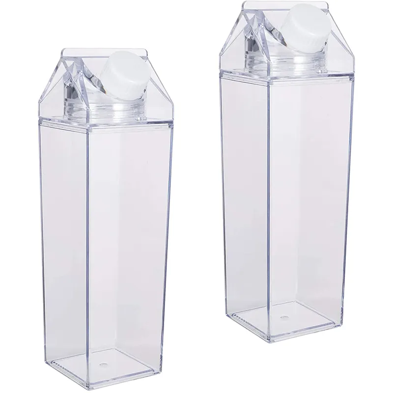 أفضل بيع عالية الجودة الوردي واضح شفاف ملون صندوق حليب Bpa الحرة البلاستيك علبة الحليب زجاجة ماء