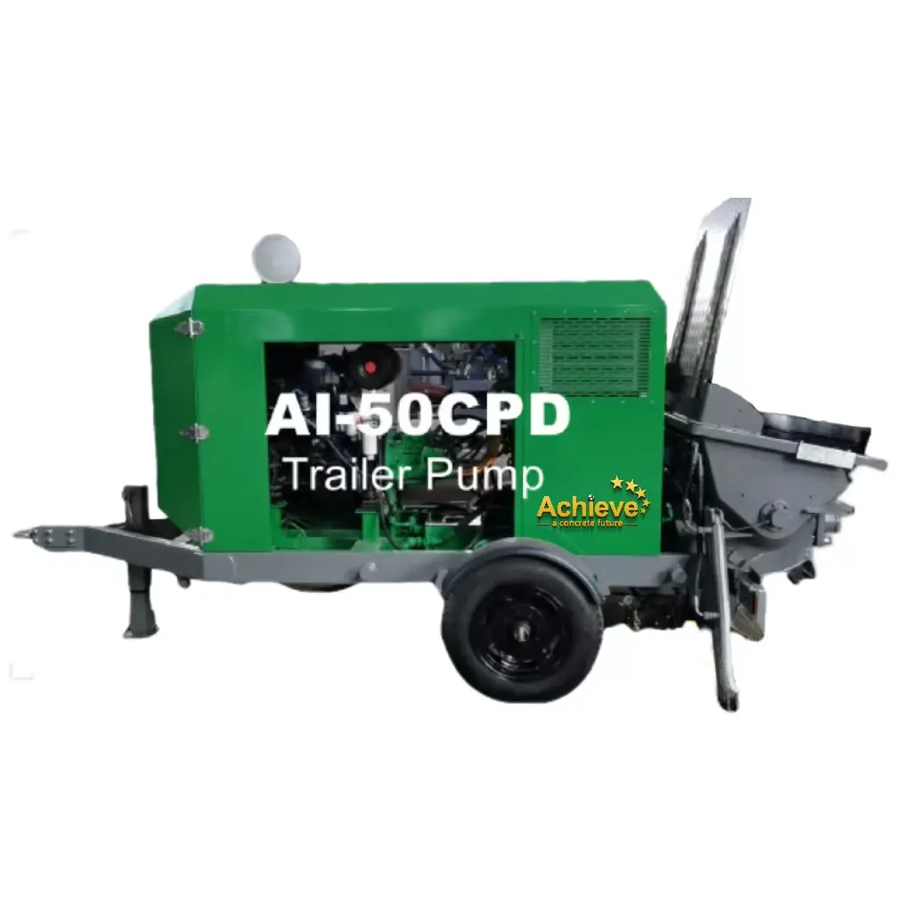 2020 AI-50CPD Trailer-Montato di Cemento/Shotcrete Pompa per Australia/USA/EU Su Misura OEM CALCESTRUZZO PUTZMEISTER TK70