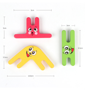 OEM Wooden Stacking Balance Toy Colorful Clip Shape IQ Logic Puzzle <strong>Pattern</strong> <strong>Building</strong> <strong>Block</strong> for Kids and Adults - Product Image 6