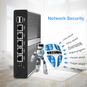 HelorPC Fanless <strong>Computer</strong> Fanless Quad Core J1900 J1800 Router <strong>Network</strong> Security 4 Ethernet Rj45 Lan Port Virtual Router Mini Pc