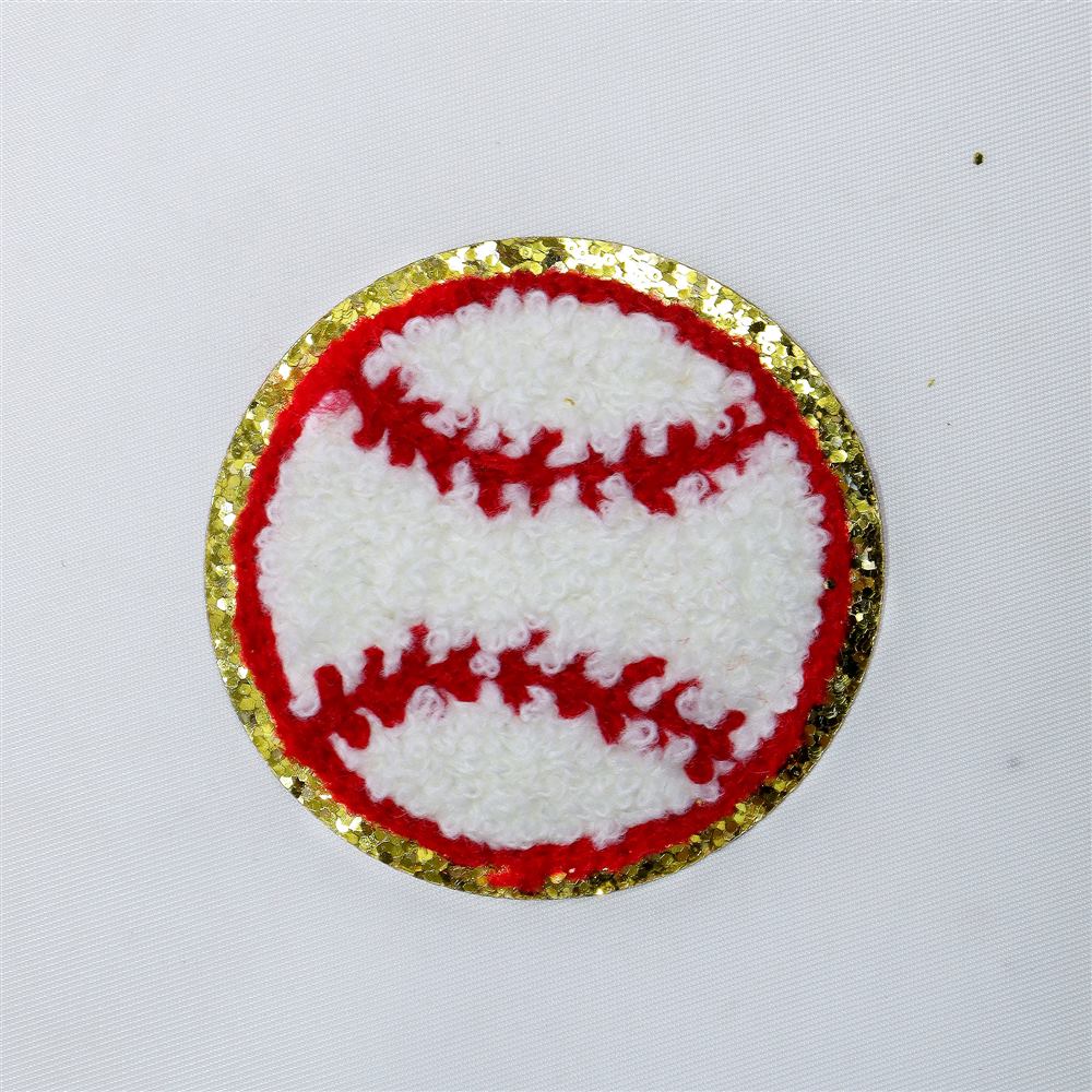 Écusson de baseball blanc