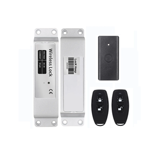 Kein Stanzen kabelloses oberflächen montiertes elektrisches Riegels chloss mit 2 * AA-Batterie-Fernbedienungsschloss-Zugangs kontroll system - Product Image 1