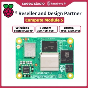 Modulo ufficiale Raspberry Pi Compute 5-4GB RAM, 32GB EMMC, 2.4/5.0GHz Wi-Fi Bluetooth 5.0 (CM5104032) pacchetto Linux OS