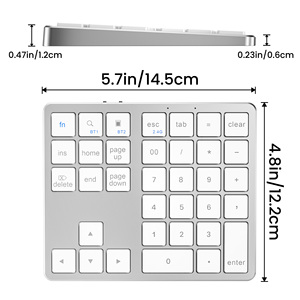 Mrsvi 2.4G BT 5.0无线数字键盘USB可充电35键数字键盘安卓IOS窗口数字键盘键盘数字键盘 - Product Image 4