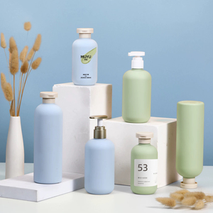 Luxury Wholesale Flip Cap Shower Gel Bottle Custom <strong>HDPE</strong> Green <strong>150</strong> 200 250 300 400 500ml Plastic Hair Shampoo Bottle with Pump