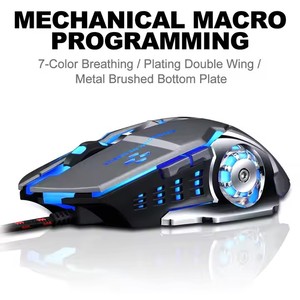 T-WOLF V6ワイヤードゲーミングマウスプログラミング光学式マウスDPIマウス6D DPI 1200/2400/3200/6400/8000デスクトップ用 - Product Image 5