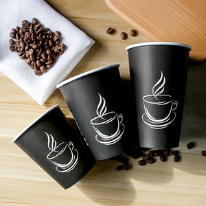 Özel Logo 4oz siyah kahve kapaklı kupa çift duvar tarzı 6-12 kapasiteli kraft el işi kağıdı sıcak içecekler için - Product Image 3