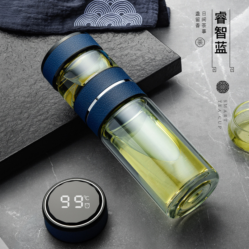 Shangming Glass Cup - Blue