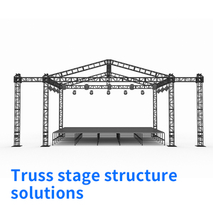 Altoparlanti usati di linea a traliccio nero per scena di illuminazione dj truss per eventi esterni sistema di truss per mostre - Product Image 3