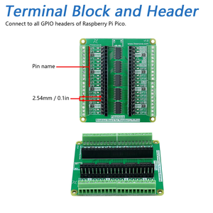 Freenove Breakout Board für Raspberry Pi Pico , H,W, Terminal Block Shield mit Pin Header, GPIO Status LED - Product Image 4