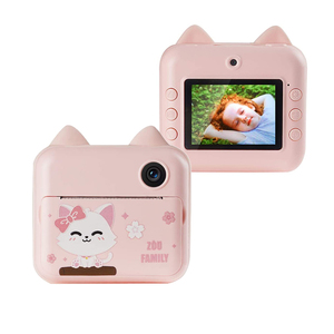 1500mAh şarj edilebilir çocuklar Selfie kamera Mini yazıcı fotoğraf kameraları Video kamera anlık eğlence kam