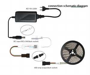 24v 12v 5vスマートトゥヤLED SPI信号ミニピクセルコントローラRGB + 色温度SMD5050 LEDネオンライトストリップコントロール - Product Image 4