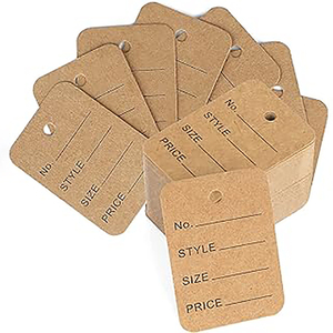 Custom Recycled Biodegradable Embossed Paper <strong>Hang</strong> <strong>Tags</strong> Swing <strong>Tags</strong> Label for Garments Shoes Bags for Clothing Clothes - Product Image 2