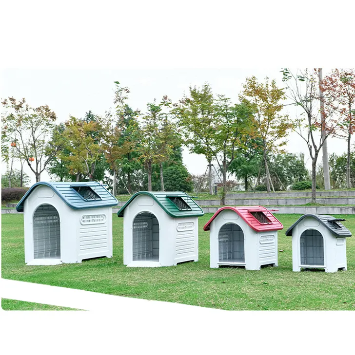 Grosir Ramah Lingkungan Desain Mewah Multi-ukuran Dapat Dilipat Dalam Ruangan Tahan Air Luar Ruangan Plastik Rumah Anjing Peliharaan