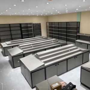 Hai mặt tủ gỗ thép nhiều lớp hiển thị giá cho siêu thị cửa hàng tiện lợi bền Điều chỉnh Snack tủ - Product Image 3