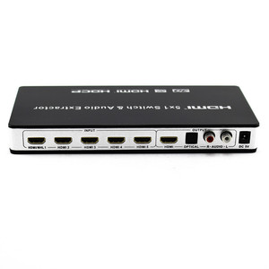 4K 5x1 HDMI Switch with Audio Extractor ARC Audio for <strong>PS4</strong> HDTV Blu-Ray with Optical TOSLINK 3.5mm R/L Audio IR <strong>Remote</strong> Control - Product Image 3