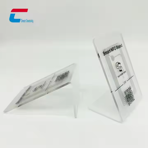 Tippen Sie auf Link Programmable Nfc Restaurant Menü halter Bar Zeichen Tisch nummer Ständer Transparenter Acryl Tischst änder - Product Image 6