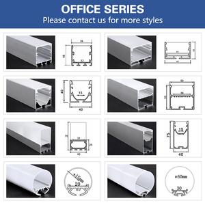 U-förmige Aluminium nut Einbau-LED-Aluminium profil mit Diffusor kanal für die Dekoration von Büro decken - Product Image 5