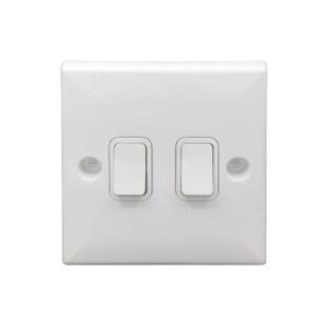Interruptor de 2 grupos estándar británico de 220V de alta calidad 10A máx. Corriente de doble Polo Luz de alimentación de pared Múltiples estilos para hogares - Product Image 5