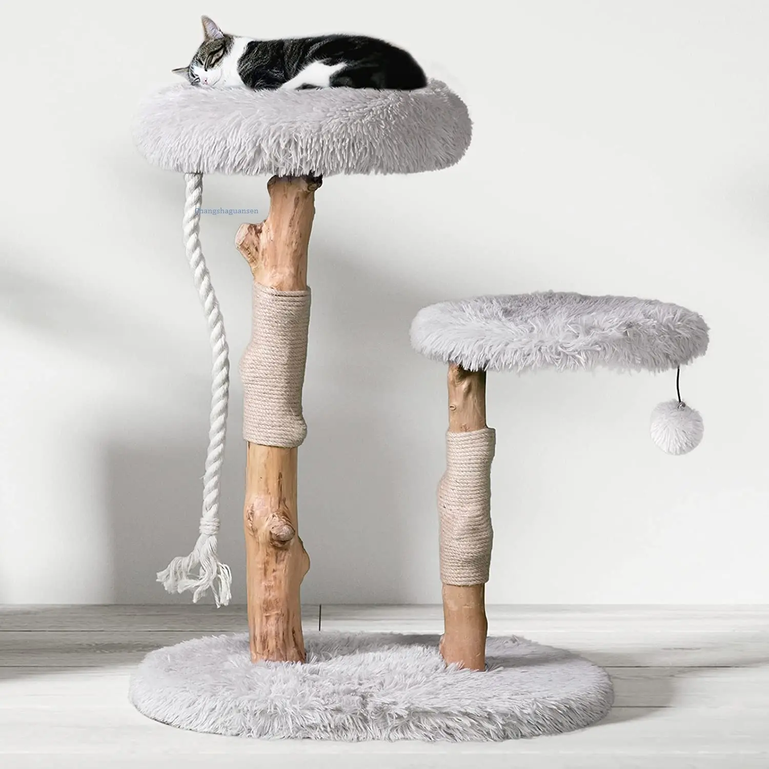 Оптовая продажа, оригинальный дизайн, пеньковая веревка из искусственного меха, большая кошка, дерево, царапина, надежное прочное большое дерево, кошачий сизаль, кондоминиальный дом