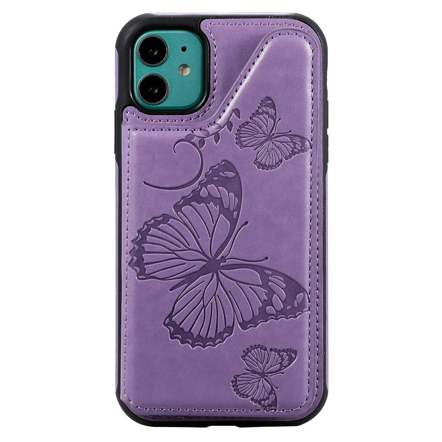 New Leather Butterfly Pattern Card Slot Flip Wallet Cover For iPhone 11 Pro Max Shockproof Case