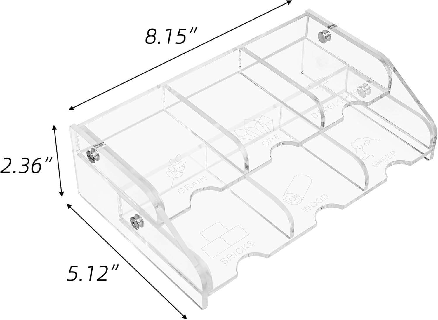 Transparent / 2 tier card rack