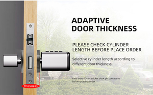 TYSH Euro Standard Smart Cylinder With Tuya <strong>Blue</strong> Tooth App Adjustable Cylinder Size Electronic Password Card <strong>Key</strong> Smart <strong>Lock</strong> - Product Image 4