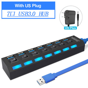 Multi <strong>USB</strong> Splitter <strong>Power</strong> <strong>Adapter</strong> 4 7 Port <strong>Multiple</strong> Expander 2.0 <strong>USB</strong> Hub 3.0 With Switch for PC Accessories - Product Image 4