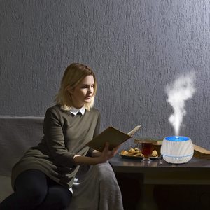 500ml Electric Essential Oil <strong>Diffuser</strong> <strong>With</strong> Wood Grain Aroma 12 Hours <strong>Timer</strong> Cool Mist <strong>Humidifier</strong> for Large Rooms US Plug - Product Image 4