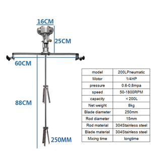 200L 1/4HP hava ile çalışan pigmentler IBC Tank karıştırıcı mikser - Product Image 5