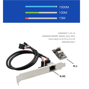 M.<strong>2</strong>(B-Key and M-Key) to Single Port 10/100/1000 Gigabit Ethernet PCI Express Card <strong>Network</strong> Adapter Lan Cards - Product Image 2