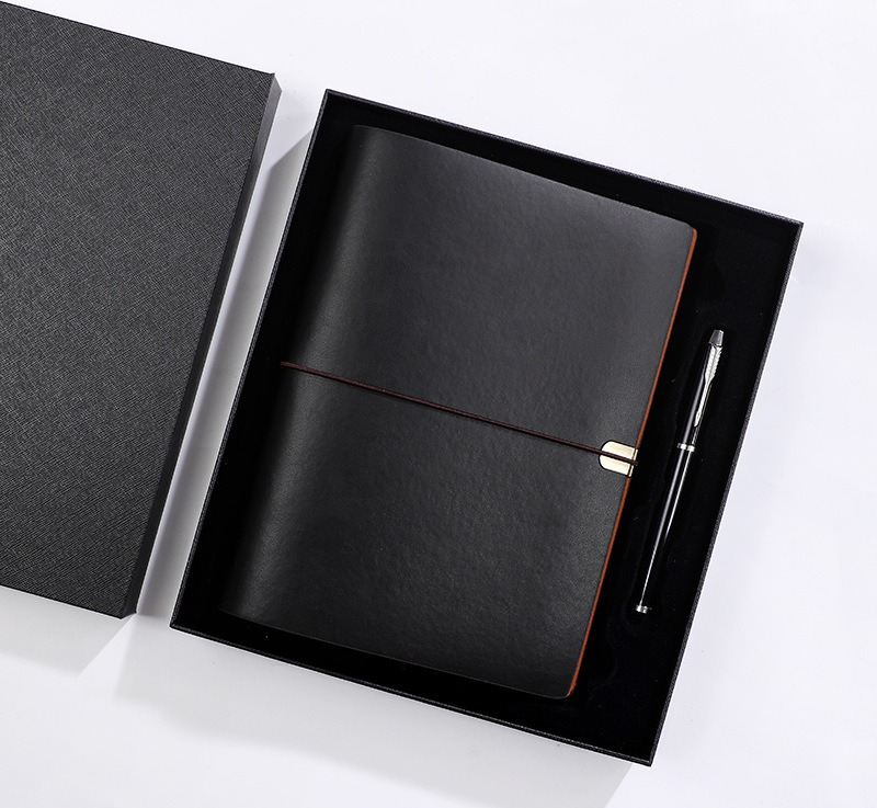 Black retro strap gift box