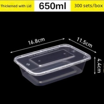 650ml transparente - 1 juego con tapa