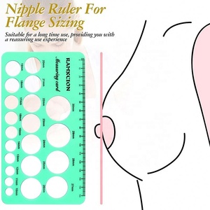 Bán buôn vẽ giấy nến đo lường mềm công cụ đo lường sizer thẻ tái sử dụng Silicone mặt bích vú núm vú đo Cai Trị - Product Image 5