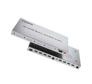 Neue 4x4 HDMI Matrix mit Toslink & Stereo Audio Out 4K HDMI Matrix Selector 4 in 4 out HDMI Switch Splitter mit EDID Extractor RS232