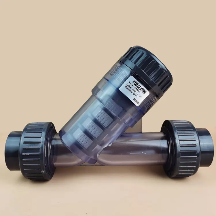 Filtre AMBOHR 1 ''Filtre transparent de type Y en plastique PVC résistant à la corrosion pour l'eau