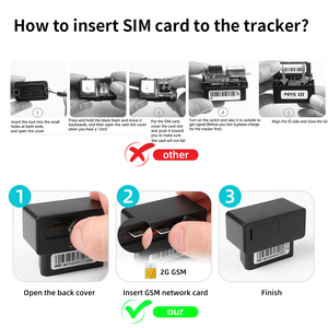 Dispositivo de seguimiento GPS para vehículos con interfaz OBD de fácil instalación con sistema de seguimiento GPS basado en Web Plataforma gratuita Aplicación Android IOS