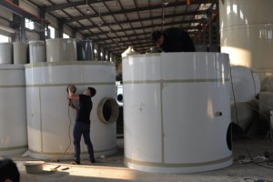 Zararlı gaz h2s egcs voc asit scrubber sistemi paketlenmiş yatak scrubber 3000cfm 15000cfm 8000cfm hava hacmi pp endüstriyel ıslak scrubber