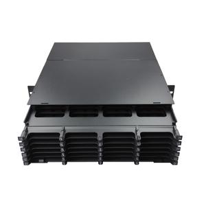 Agalax OEM Panel de conexión de fibra óptica 2U 19 pulgadas hasta 288 fibras (MPO/LC/SC/ST/FC) 6 capas cajón deslizante ODF para centro de datos - Product Image 1