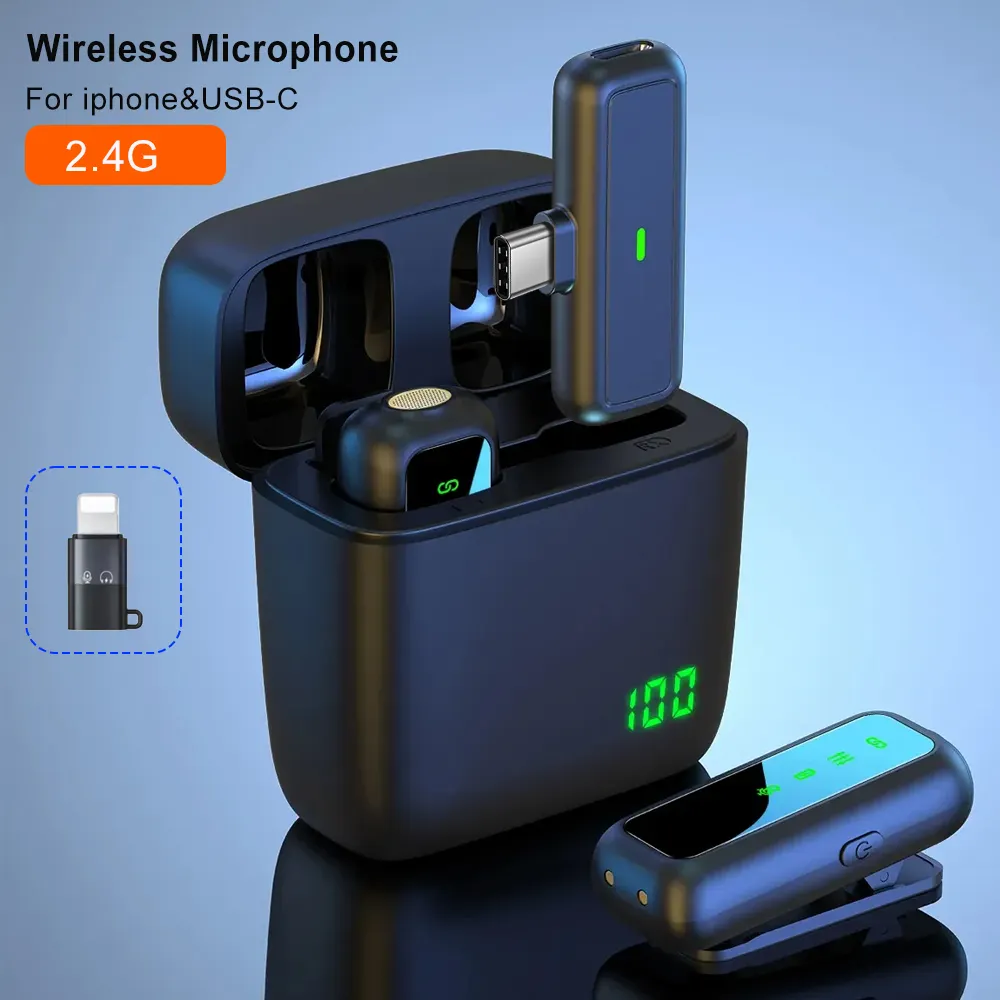 Micro không dây cho Android LAV Mic USB C Lavalier Microphone Loại C ve áo Mic cho iPhone 15 iPad video ghi âm vlog