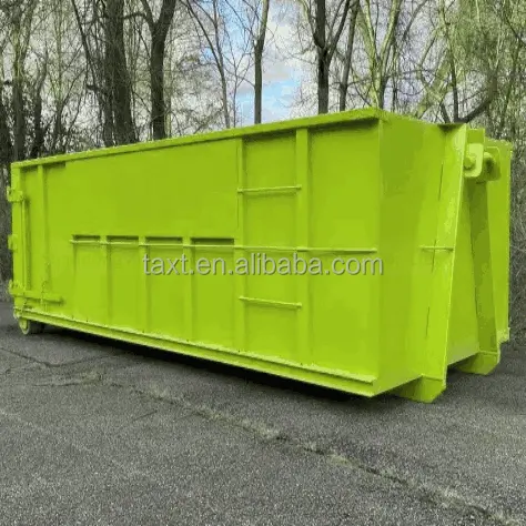 Conteneurs de ferraille de camion de grande capacité empilable à crochet pour le transport de machines de traitement des déchets