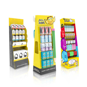 定制设计零售价格纸板展示架POS产品纸板产品展示架地板展示架 - Product Image 1