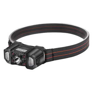 新しいミニLED懐中電灯ヘッドランプ<span class=keywords><strong>IP65</strong></span>屋外波誘導内蔵バッテリー夜間ランニング釣り腹筋USB充電式