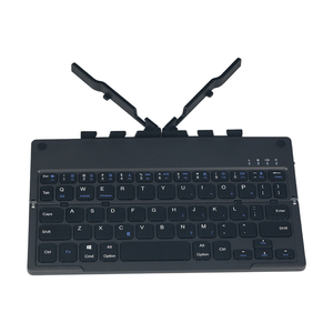 Retangular Black Mini Wireless <strong>Keyboard</strong> Magnetic Foldable Computer <strong>Notebook</strong> Phone Bluetooth <strong>Keyboards</strong> With Bracket - Product Image 4
