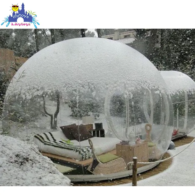 Lilytoys barraca para viagem ao ar livre, inverno igloo festa como greenhouse, pvc usado casa transparente para arrendar
