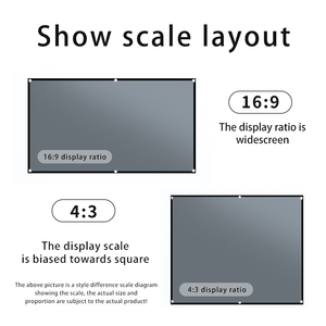 Pantalla de proyector 4K HD ALR de 100 pulgadas, pantalla de proyección de marco fijo de alta calidad, plegado rápido, 16:9, directamente de fábrica - Product Image 4